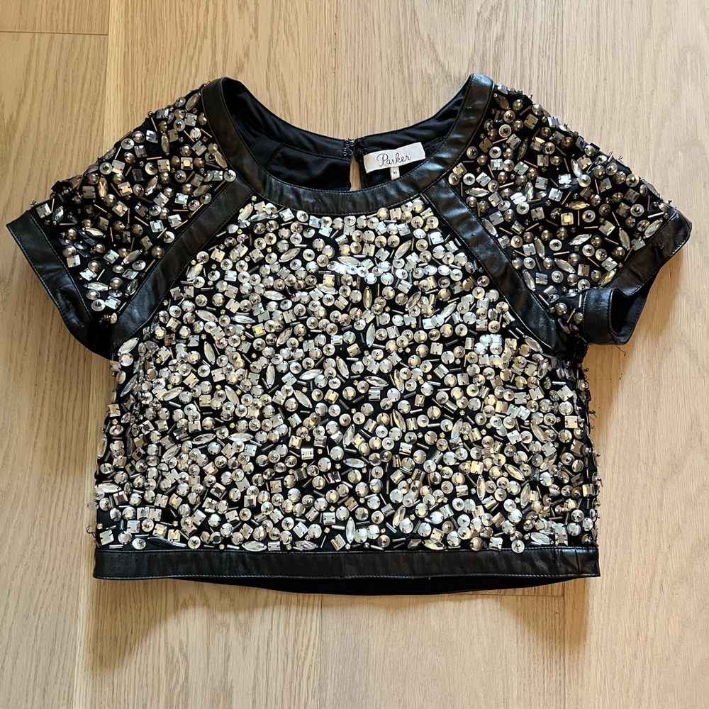 Parker Beaded Crop Top Size XS